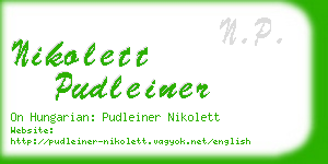 nikolett pudleiner business card